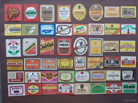 Пивные этикетки из Польши по 1 рублю, а-12-8 (3928)