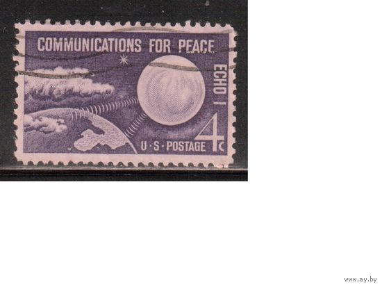 США-1960, (Мих.803) , гаш. Радиоволны, (одиночка)