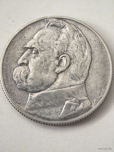 5 злотых 1934  год.  Польша, ЛЕГИОНЕР.