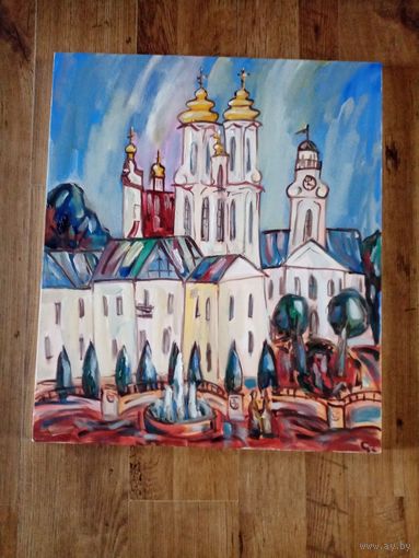 Гала Лем "церковь Воскресенская", х.м. 70х60см