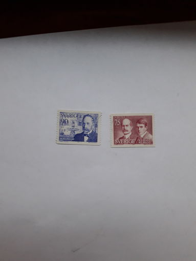 Марки Швеция Лауреаты Нобелевской премии 1915