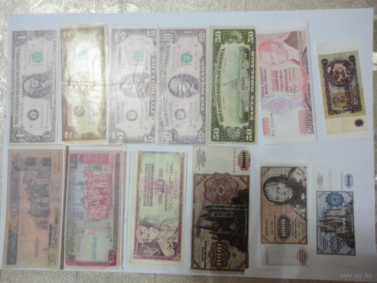 Вкладыш из жвачки "ДЕНЬГИ МИРА" - 35 штук