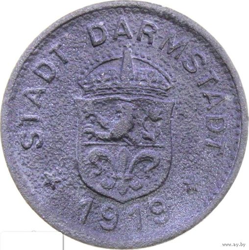РАСПРОДАЖА!!! - ГЕРМАНИЯ ДАРМШТАДТ 10 пфеннигов 1919 год