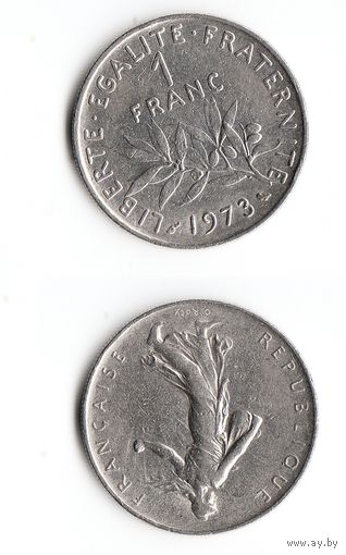 1 франк Франция 1973 год