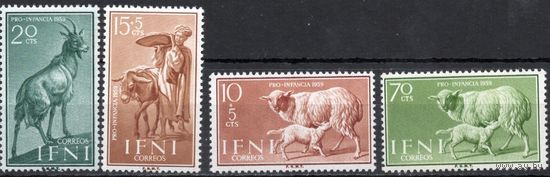 Испанская Ифни 1959. Фауна. 4 марки 181-84