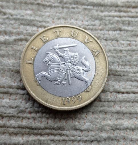 Werty71 Литва 2 лита 1999 биметалл погоня