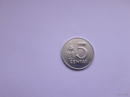5 центов 1991 года. Литва.