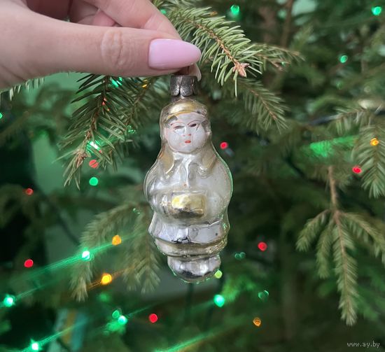 Ёлочная игрушка девочка с муфтой каталог СССР