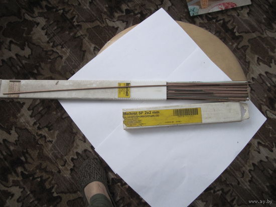 Припой твёрдый 500мм*2мм*2мм, цена за один пруток, состав: 5%серебро, 6%фосфор,89% медь.