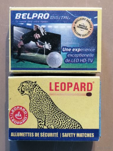 Спичечные коробки 5 х 3.5 х 1.5 см, серия "ЛЕОПАРД", спички