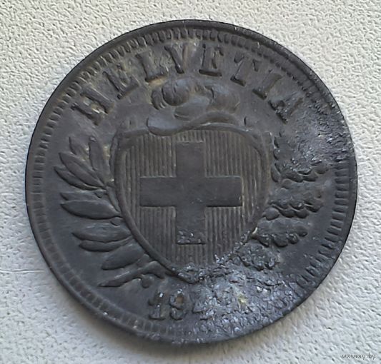 Швейцария 2 раппена, 1942  3-13-43