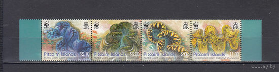 Кораллы. Питкерн. 2012. Сцепка из 4-х марок. Michel 865-869 (12,5 е)