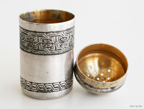 Солонка, серебро, позолота, СССР, Тбилиси, 1927-1946 гг.