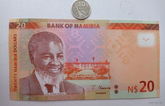 Werty71 Намибия 20 долларов 2022 UNC банкнота