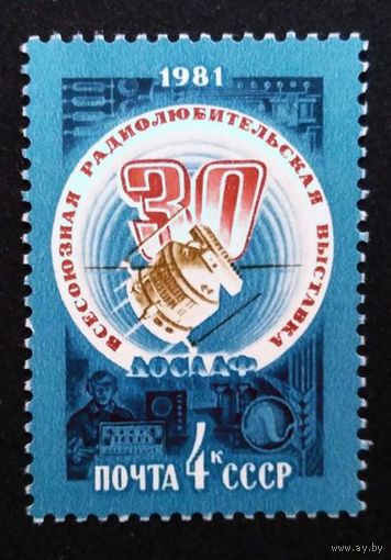 Марка СССР 1981 год.  5166. 30-я выставка ДОСААФ. Полная серия из 1 марки. 5166.