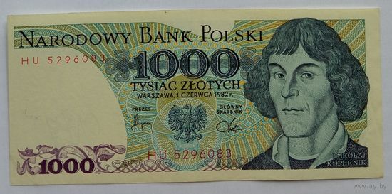Польша 1000 Злотых 1982 Серия -HU-, XF, 403