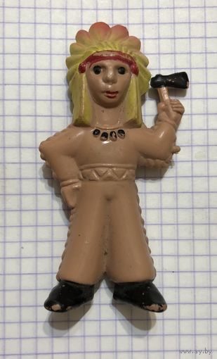 Игрушка Индеец. Резина.