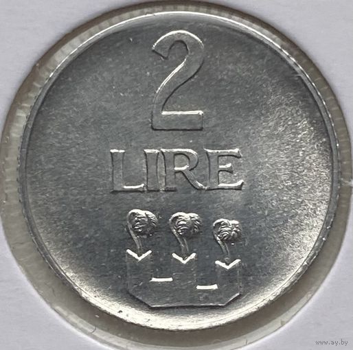 Сан-Марино 2 лиры 1972 г. В холдере