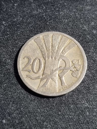 Чехословакия 20 геллеров 1927