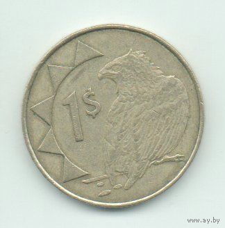 РЕСПУБЛИКА НАМИБИЯ 1 ДОЛЛАР  1993. ФАУНА.  ОРЁЛ