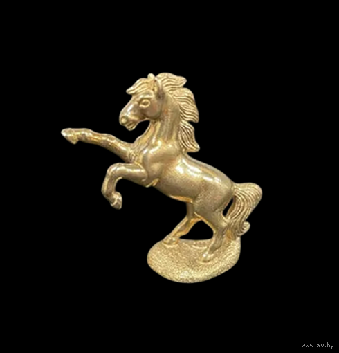 Статуэтка миниатюра Лошадка на дыбах Бронза Клеймо