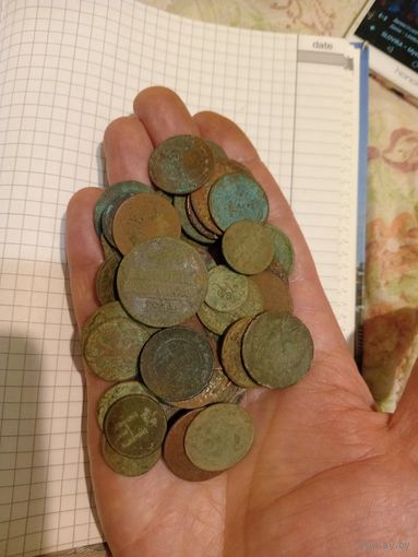 Большая кучка монет РИ