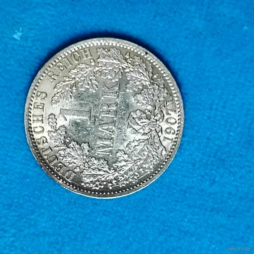 1 марка(1907г.) (А). Пруссия. UNC.