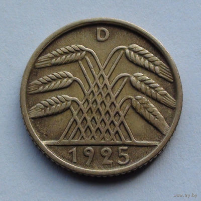 Германия 5 рейхспфеннигов, 1925 D
