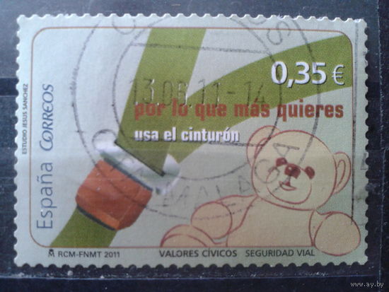 Испания 2011 Безопасность дорожного движения, плюшевый мишка