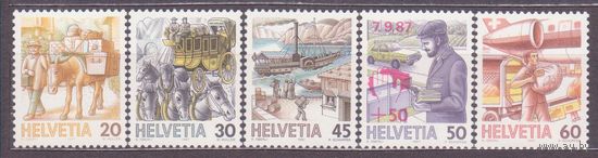Почта  1987 года Швейцария Автомобиль Самолет Корабль **//ДЕК