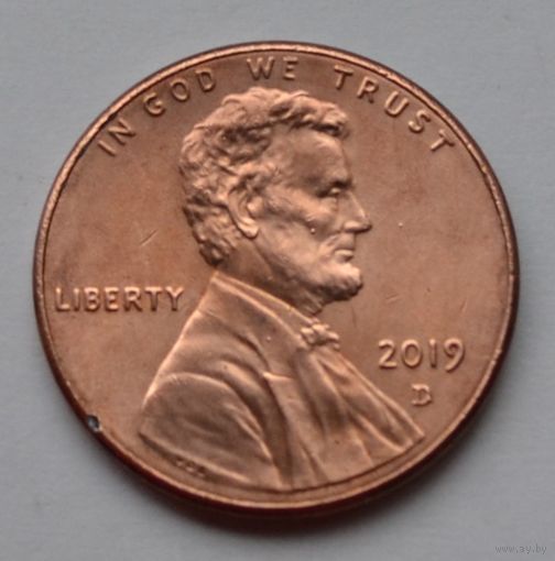 США, 1 цент 2019 г. D