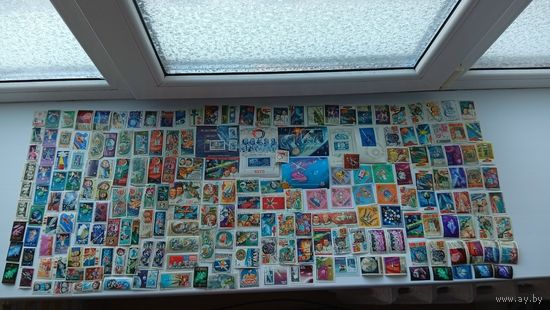 Марки почтовые космос