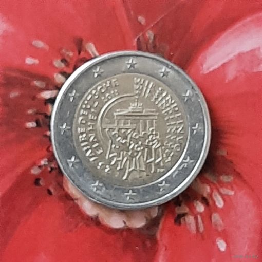 Германия 2 евро, 2015. 25 лет объединению Германии