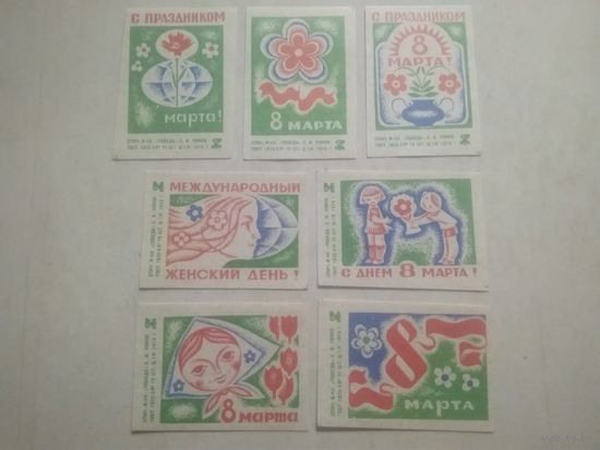 Спичечные этикетки ф.Победа. 8 Марта. 1976 год