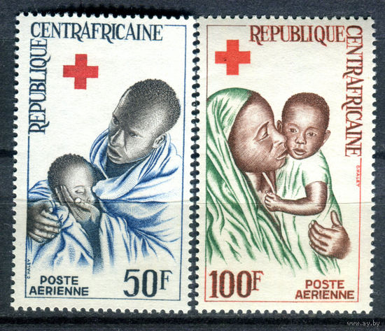 Центральноафриканская Республика - 1965г. - Красный Крест - полная серия, MNH [Mi 96-97] - 2 марки