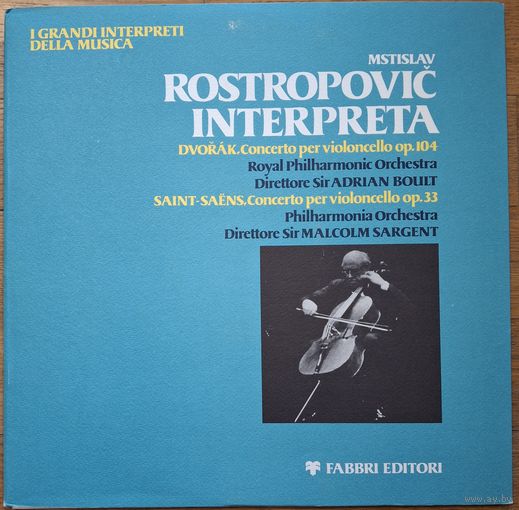Mstislav Rostropovic Interpreta Dvorak / Saint-Saens – Concerto Per Violoncello Op. 104 / Concerto Per Violoncello Op. 33