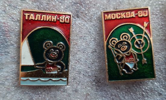 Значок мишка олимпийский, Олимпиада Москва 80.