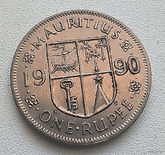 Маврикий 1 рупия 1990 3-11-29