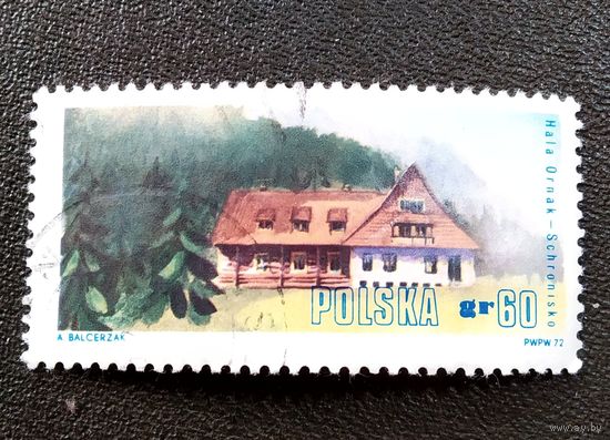 Марка Польша 1972 год Туризм