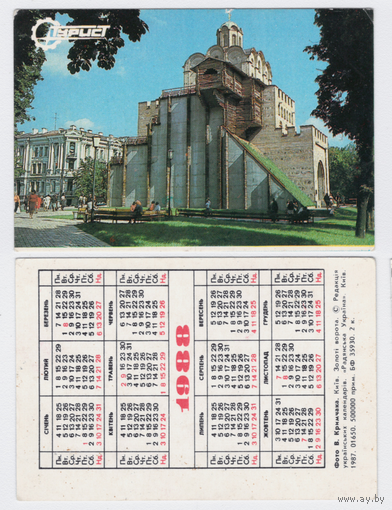 Календарь Киев Золотые ворота 1988
