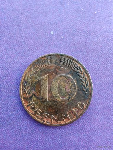 Германия ФРГ 10 пфеннигов 1971 F