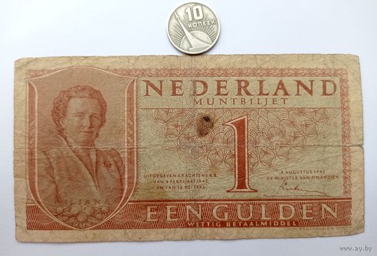 Werty71 Нидерланды 1 гульден 1949 банкнота