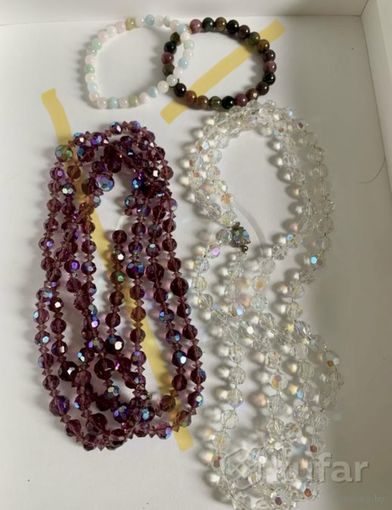 Бусы Чехословакия. Браслеты натуральный камень