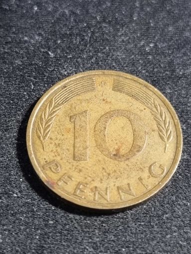 Германия 10 пфеннигов 1974 F
