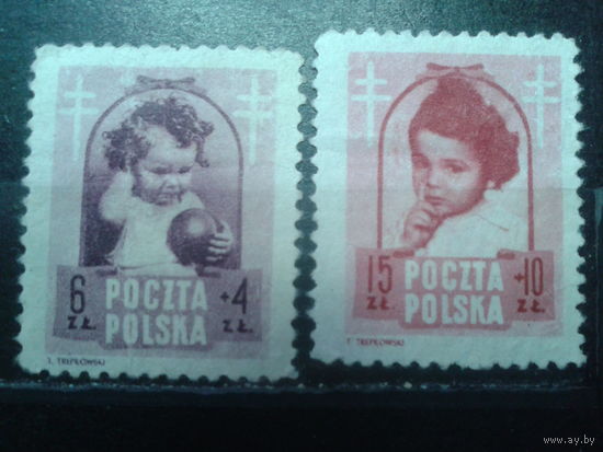 Польша 1948 Борьба с детским туберкулезом, Михель 15 евро гаш