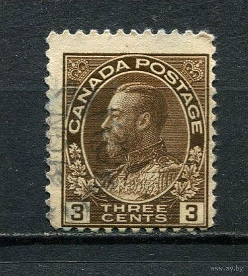 Канада - 1911/1918 - Король Георг V 3С - [Mi.94A] - 1 марка. Гашеная.  (Лот 48Gz)-T4P37