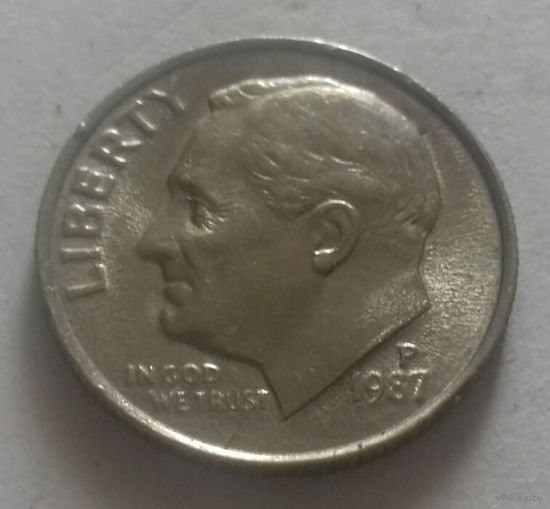 10 центов, (дайм) США 1987 P