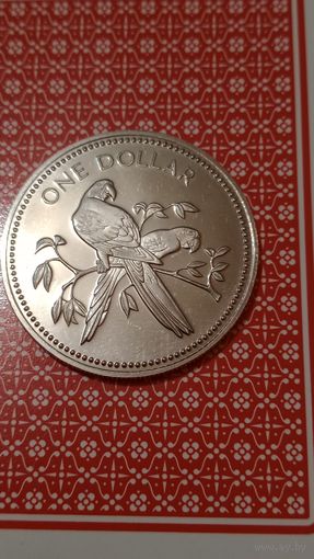 Белиз 1 доллар 1975 попугаи