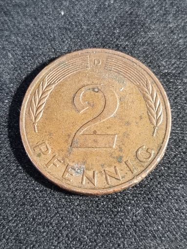 Германия 2 Пфеннига 1990   D