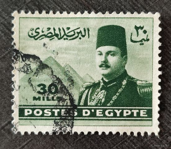 Марка Египет 1953 г. Король Фарук 4.8
